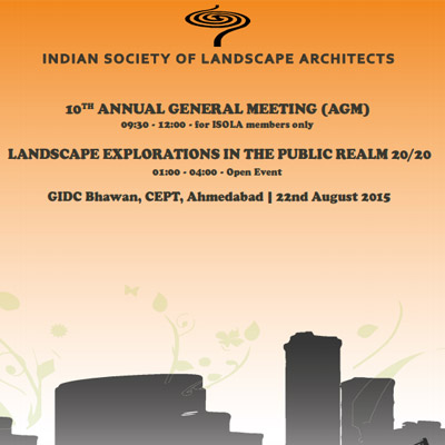 LANDSCAPE EXPLORATIONS IN THE PUBLIC REALM, an AGM EVENT, AUG 2015